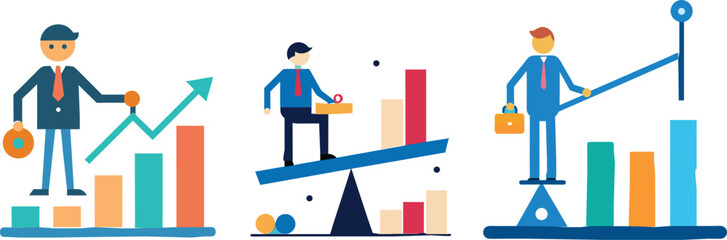 business benchmarking vector illustration 