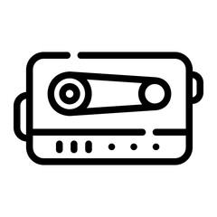 Fototapeta premium cassette Line Icon