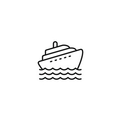 Ship icon vector. EPS 10 editable vector