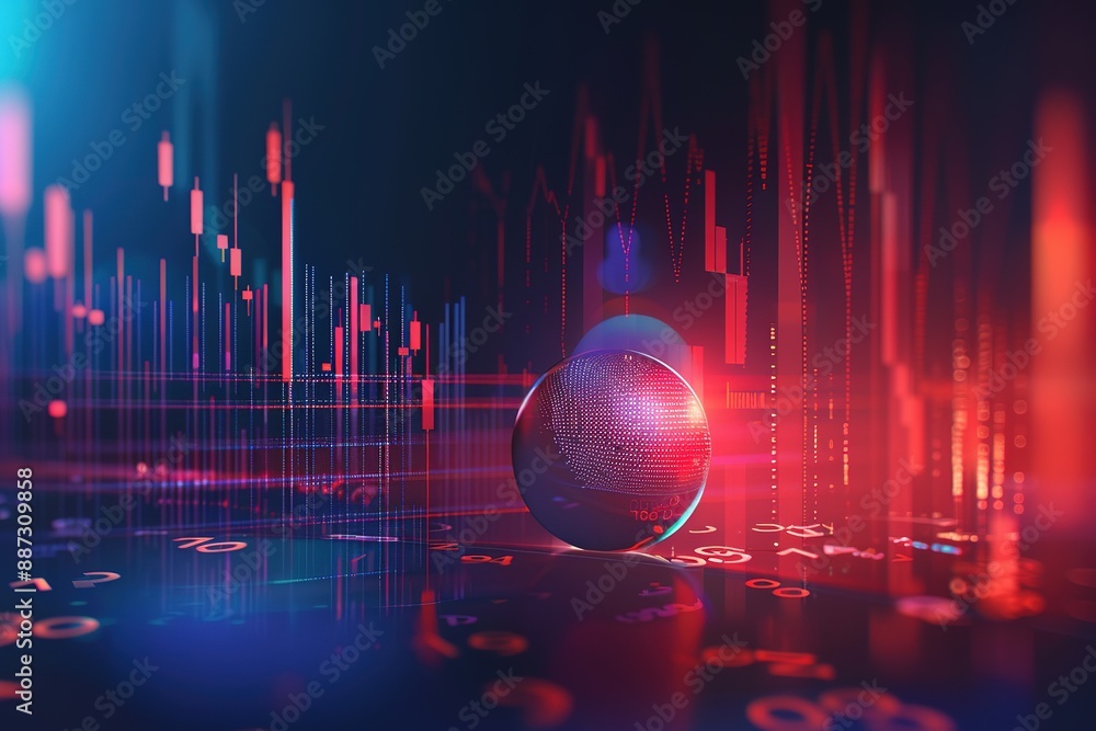 Poster a ball is on a table with a lot of numbers and lines