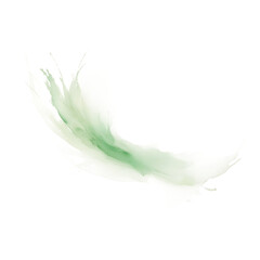 Moss color ink splash on transparent background
