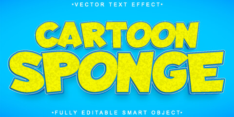 Yellow Spornge Vector Fully Editable Smart Object Text Effect