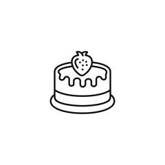 Cake icon vector. EPS 10 editable vector