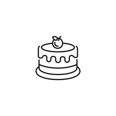 Cake icon vector. EPS 10 editable vector