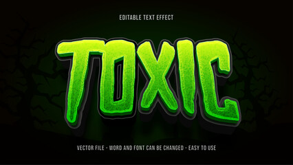 Editable toxic text effect, halloween theme text style