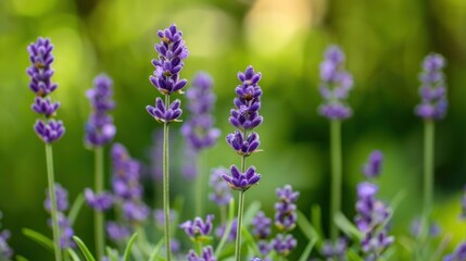 Naklejka premium Lavender Flowers in a Garden