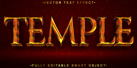 Historic Temple Vector Fully Editable Smart Object Text Effect