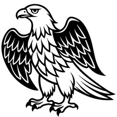 Eagle icon silhouette vector art illustration