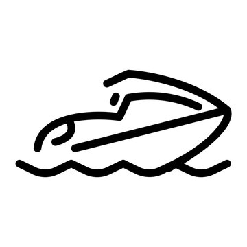 recommend clip art: jet ski Line Icon