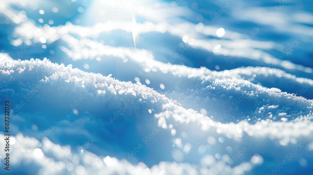 Poster abstract background of close up view of snow surface