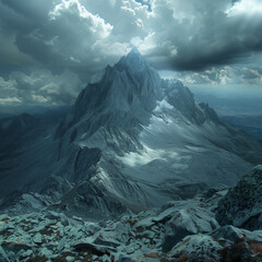 Mountain Majesty: Thunderclaps Echo Around the High Peak