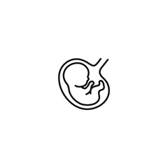 Fetus icon vector. EPS 10 editable vector