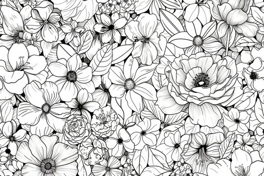 Printable French and Italian Style Garden Coloring Pages: Ideal for Relaxation, Stress Relief, and Mental Health.