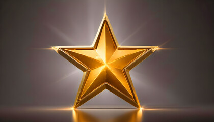 Fototapeta premium Radiant gold star with luminous glowing light 11