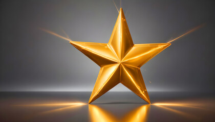 Radiant gold star with luminous glowing light 10