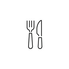 Fork and knife icon vector. EPS 10 editable vector
