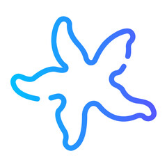 starfish Line Gradient Icon