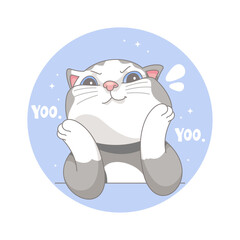 funny cat cartoon illustration design 30