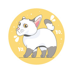 funny cat cartoon illustration design 23