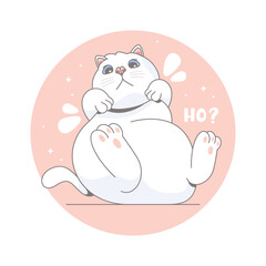 funny cat cartoon illustration design 2