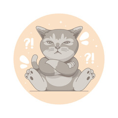 funny cat cartoon illustration design 18