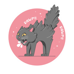 funny cat cartoon illustration design 9