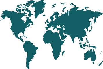 Fototapeta premium World Map Vector Art. Generative AI