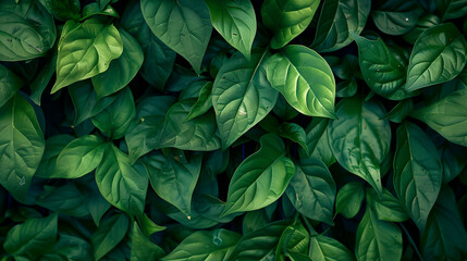 beautiful closeup photo of green leaves. wallpaper background for desktop web design for ads and copy space print.