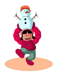 pink wlnter 3d illustration