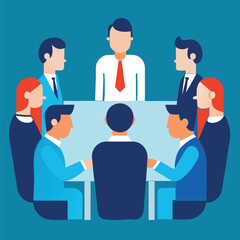 business team meeting vector illustration 