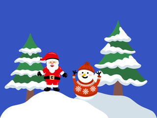 Christmas Border Snow Background Illustration
