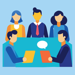 business team meeting vector illustration 