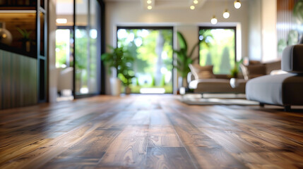 blur image of modern living room interior