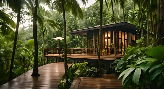 modern rain forest eco lodge