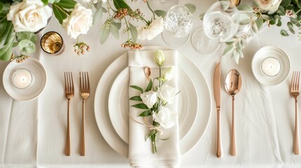 Set a blank menu model or book wedding invitations and special events