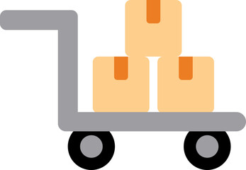 trolly parcel box logistics delivery icon