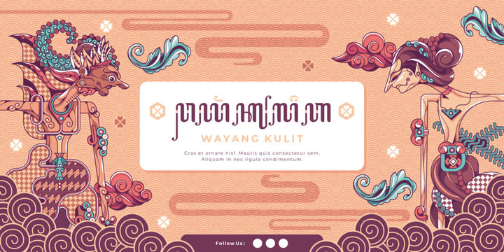 wayang kulit background means indonesian traditional puppets