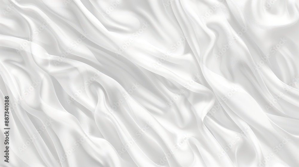 Aufkleber a smooth white fabric, delicately draped and folded, creating a mesmerizing abstract pattern of ligh
