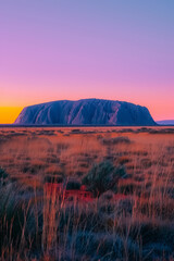 Stunning Sunrise Over Uluru in the Australian Outback