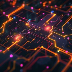 Obraz premium circuit board background