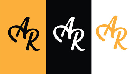 AR LETTERING TYPOGRAPHY BRAND LOGO ICON WITH SPECIAL CHARECTER