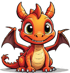 red dragon cartoon illustration.