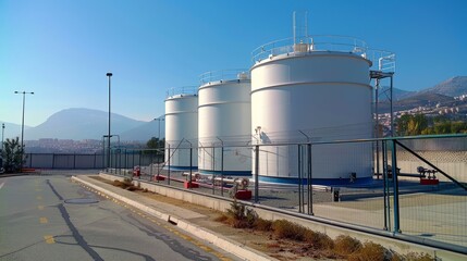 Obraz premium Water Tanks, container, White water tanks