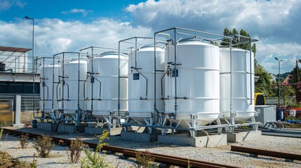 Water Tanks, container, White water tanks
