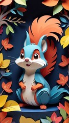 A mesmerizing paper-cut animation of the Squirrel comes to life on the screen