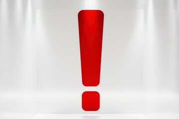 exclamation mark icon on white background