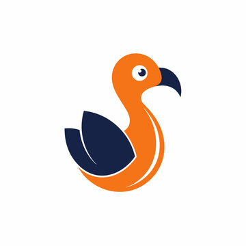 recommend clip art: Cute dodo bird logo design vector art illustration on a white background