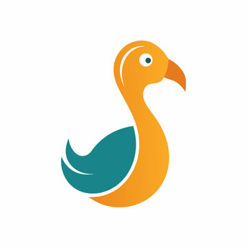 recommend clip art: Cute dodo bird logo design vector art illustration on a white background