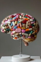 Brain filled with pills