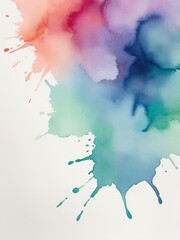 Colorful cheerful  watercolor wash background